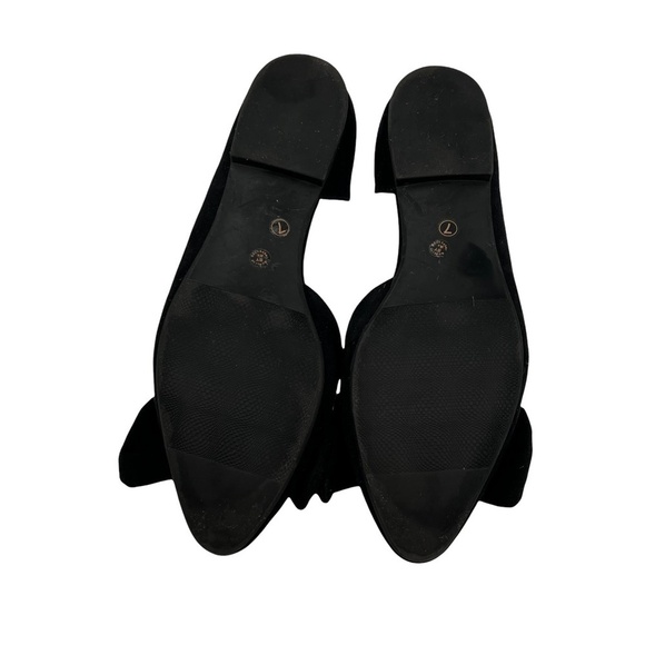 a.n.a Black Suede D’Orsay Pointed Toe Flats Size 7 Women’s - Picture 7 of 7